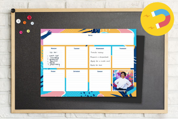 Magnetic Weekly Notes/Timetable